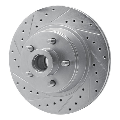 R1 Concepts R1 76-81 Chrysler Newport Front Left Drilled & Slotted Silver Brake Rotor