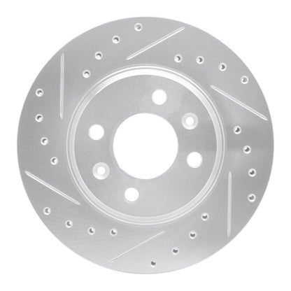 R1 Concepts R1 87-93 Saab 900 Front Left Drilled & Slotted Silver Brake Rotor