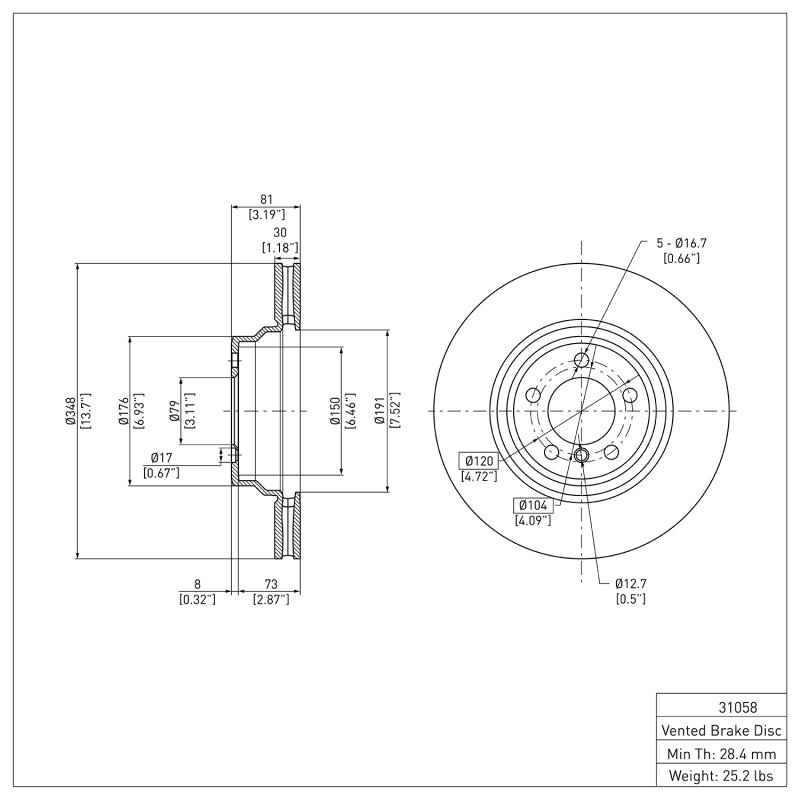 DFC 02-08 BMW 760i Front Brake Rotor