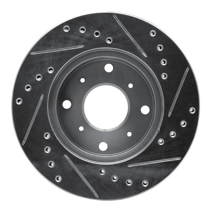 R1 Concepts R1 86-87 Acura Legend Front Left Drilled & Slotted Silver Brake Rotor