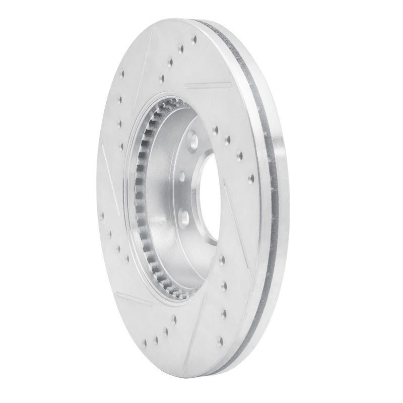 R1 Concepts R1 03-05 Mazda 6 Front Right Drilled & Slotted Silver Brake Rotor