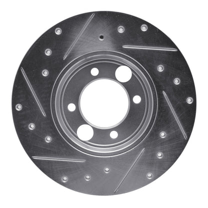 R1 Concepts R1 62-87 Jaguar XJ Rear Right Drilled & Slotted Silver Brake Rotor