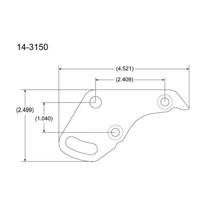 Peterson Fluid Systems Chevrolet Small Block Mount Blade - Left Side Mount PVMT LM