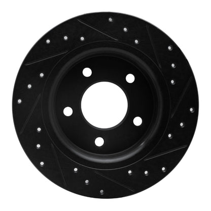 R1 Concepts R1 04-13 Mazda 3 Rear Left Drilled & Slotted Black Brake Rotor