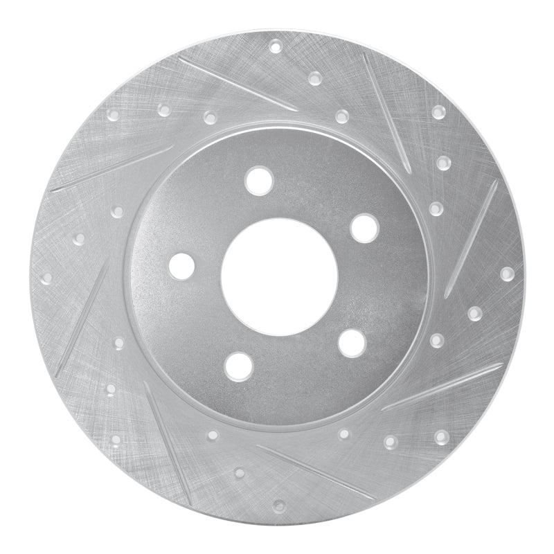 R1 Concepts R1 01-08 Ford Mondeo (Mexico) Rear Right Drilled & Slotted Silver Brake Rotor