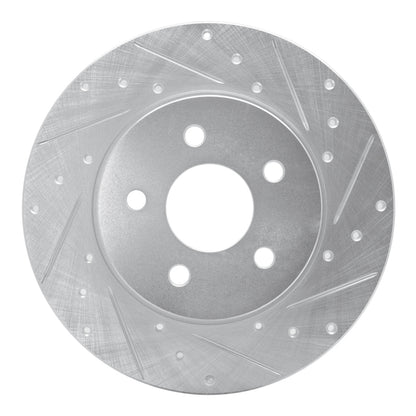 R1 Concepts R1 01-08 Ford Mondeo (Mexico) Rear Right Drilled & Slotted Silver Brake Rotor