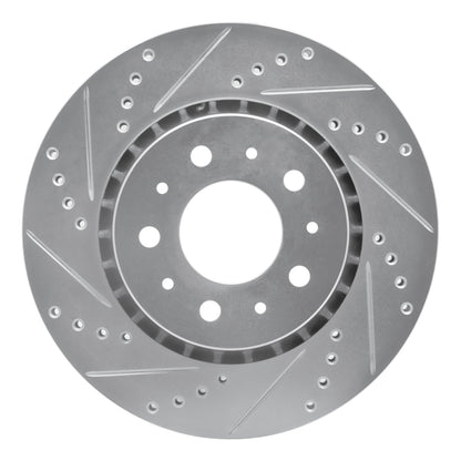 R1 Concepts R1 82-92 Volvo 780 Front Left Drilled & Slotted Silver Brake Rotor