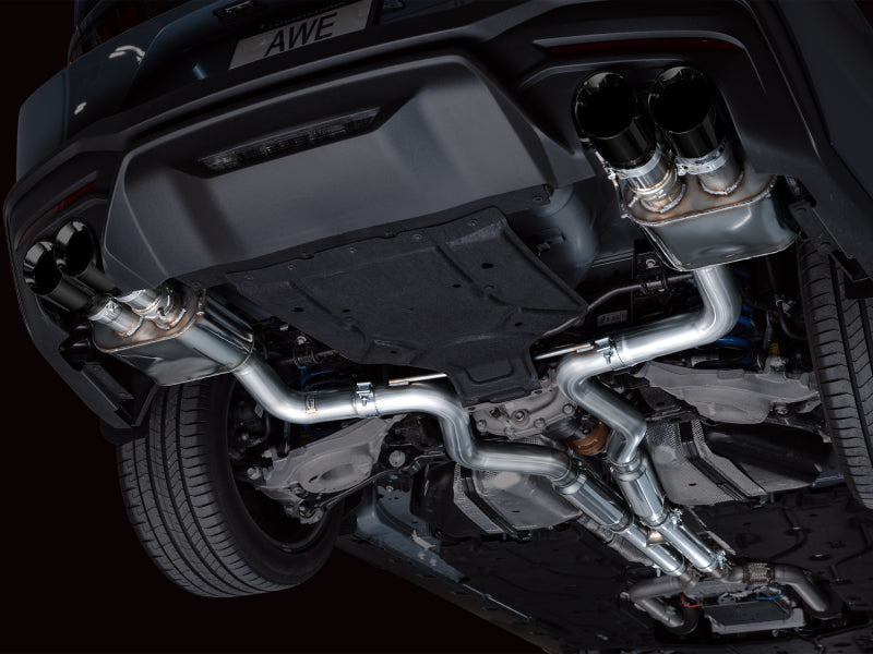 AWE Tuning AWE 2024 Ford Mustang GT Fastback S650 RWD SwitchPath Cat-Back Exhaust w/ Quad Diamond Black Tips