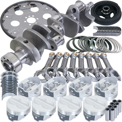 Eagle Chevy 350 1Pc 3.750in Crank 5.700in I-Beam Rod 4.030in Pistons 168 Tooth FP Balanced Assembly