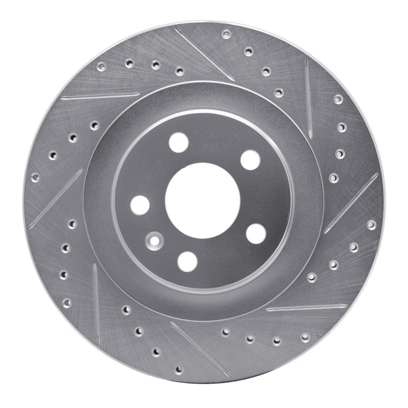 R1 Concepts R1 16-26 Volvo V60 Cross Country Rear Right Drilled & Slotted Silver Brake Rotor