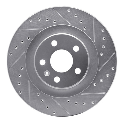 R1 Concepts R1 16-26 Volvo V60 Cross Country Rear Right Drilled & Slotted Silver Brake Rotor