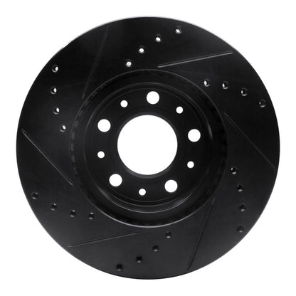 R1 Concepts R1 91-95 Volvo 780 Front Right Drilled & Slotted Black Brake Rotor