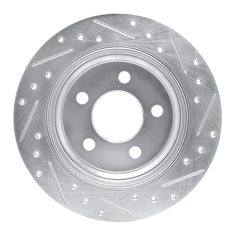 R1 Concepts R1 03-07 Jeep TJ (Canada - See Wrangler for US) Rear Left Drilled & Slotted Silver Brake Rotor
