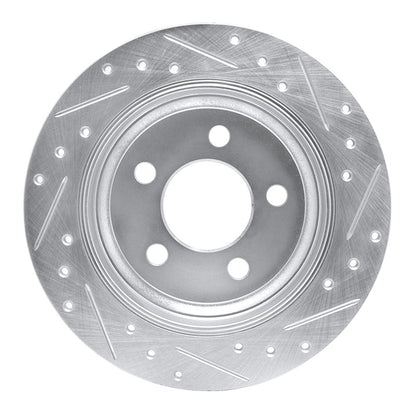 R1 Concepts R1 03-07 Jeep TJ (Canada - See Wrangler for US) Rear Left Drilled & Slotted Silver Brake Rotor
