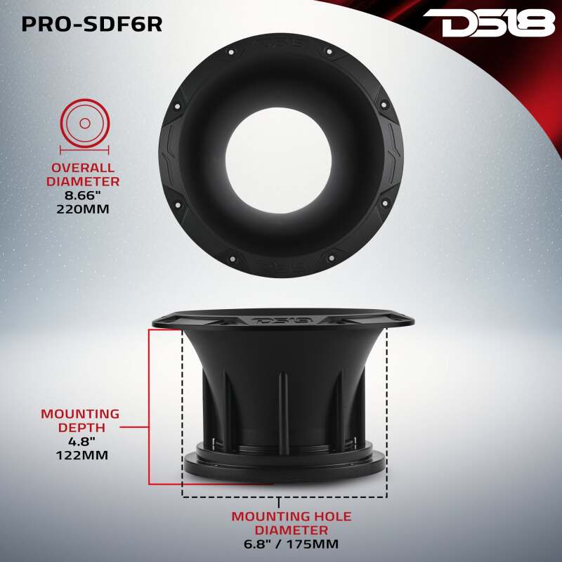 DS18 6.5in Bolt On Round Loudspeaker Horn Diffuser