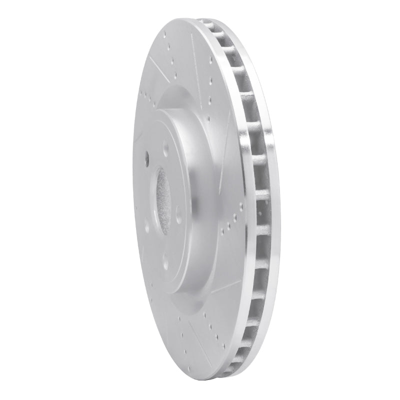 R1 Concepts R1 2012-2025 Dodge Durango Front Right Drilled & Slotted Silver Brake Rotor
