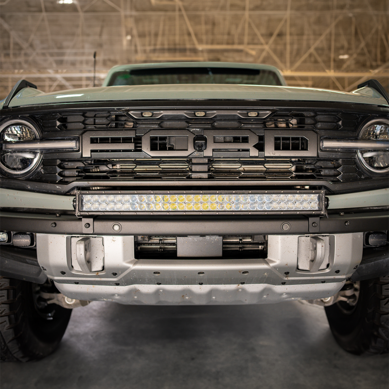 Cali Raised LED Cali Raised 2021+ Ford Raptor Bumper Light Bar Mounting Kit - 5D Optic Osram 32In DualRow Bar Spot