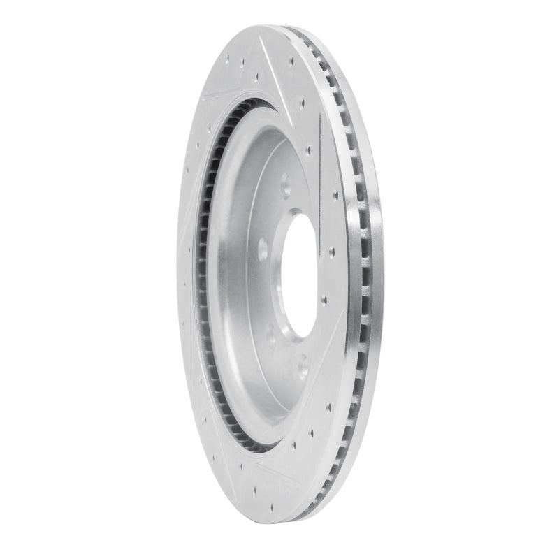 R1 Concepts R1 21-25 Ford F-150 4WD Rear Left Drilled & Slotted Silver Brake Rotor