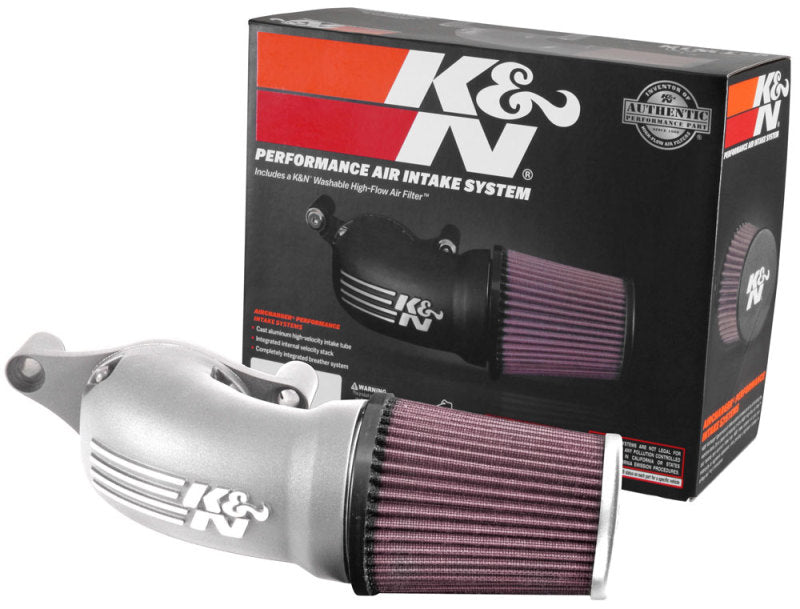K&N Engineering K&N 17-18 Harley-Davidson Touring Models Performance Air Intake System Silver