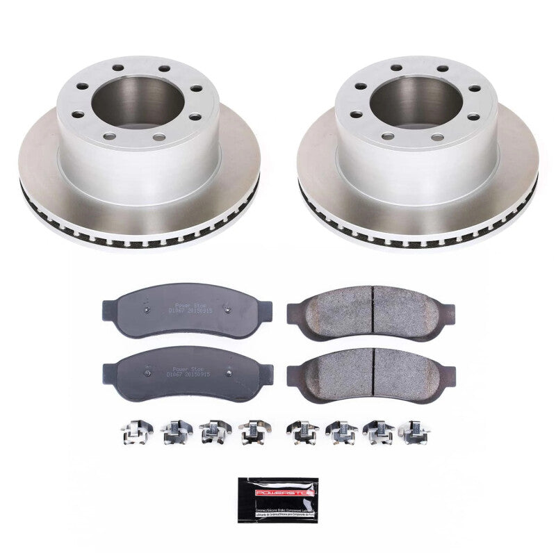 PowerStop Power Stop 07-10 Ford F-350 Super Duty Rear Semi-Coated Rotor Kit
