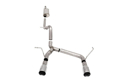 CORSA Performance Corsa 2007-2018 Jeep Wrangler JKU 3.6L Sport 2.75in Cat-Back Exhaust w/ Single 4in Tips