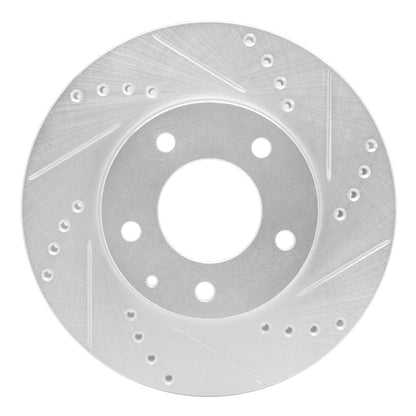 R1 Concepts R1 95-06 Mazda Millenia Front Right Drilled & Slotted Silver Brake Rotor