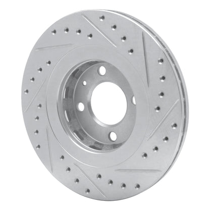 R1 Concepts R1 90-93 Volkswagen Passat (USA/Canada) Front Left Drilled & Slotted Silver Brake Rotor