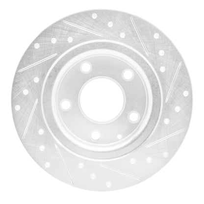 R1 Concepts R1 14-21 Mazda 6 Rear Left Drilled & Slotted Silver Brake Rotor