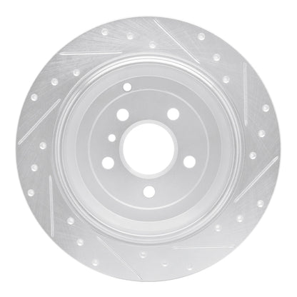 R1 Concepts R1 06-12 Mercedes-Benz R500 Rear Left Drilled & Slotted Silver Brake Rotor