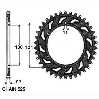 SUNSTAR SUNR1-4436-38 Chain Sprocket