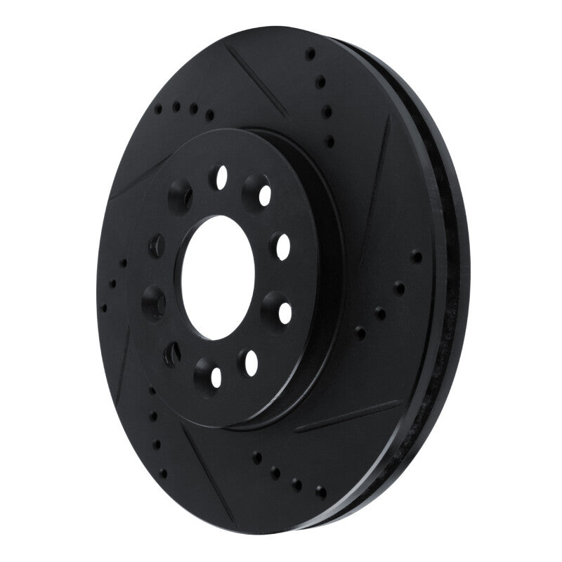 R1 Concepts R1 04-07 Ford Freestar Front Right Drilled & Slotted Black Brake Rotor