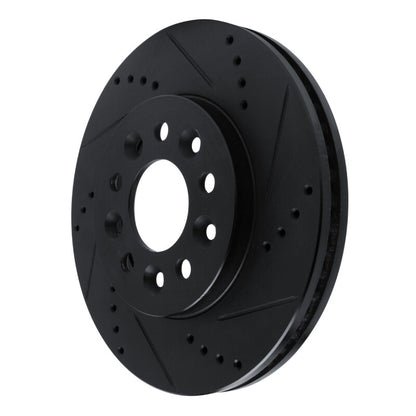 R1 Concepts R1 04-07 Ford Freestar Front Right Drilled & Slotted Black Brake Rotor
