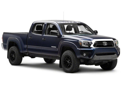 Raxiom 12-15 Toyota Tacoma Axial Series Projector Headlights w/ LED Bar- Black Housing (Clear Lens)