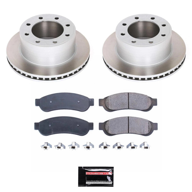 PowerStop Power Stop 10-12 Ford F-350 Super Duty Rear Semi-Coated Rotor Kit