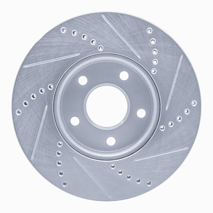 R1 Concepts R1 12-18 Ford Focus Front Left Drilled & Slotted Silver Brake Rotor