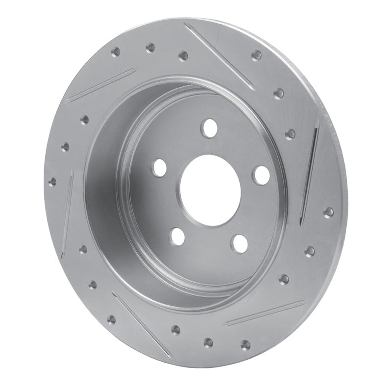 R1 Concepts R1 03-10 Chrysler PT Cruiser Rear Left Drilled & Slotted Silver Brake Rotor