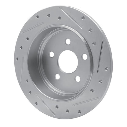 R1 Concepts R1 03-10 Chrysler PT Cruiser Rear Left Drilled & Slotted Silver Brake Rotor