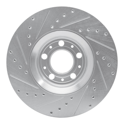 R1 Concepts R1 03-09 Volvo XC90 Front Right Drilled & Slotted Silver Brake Rotor