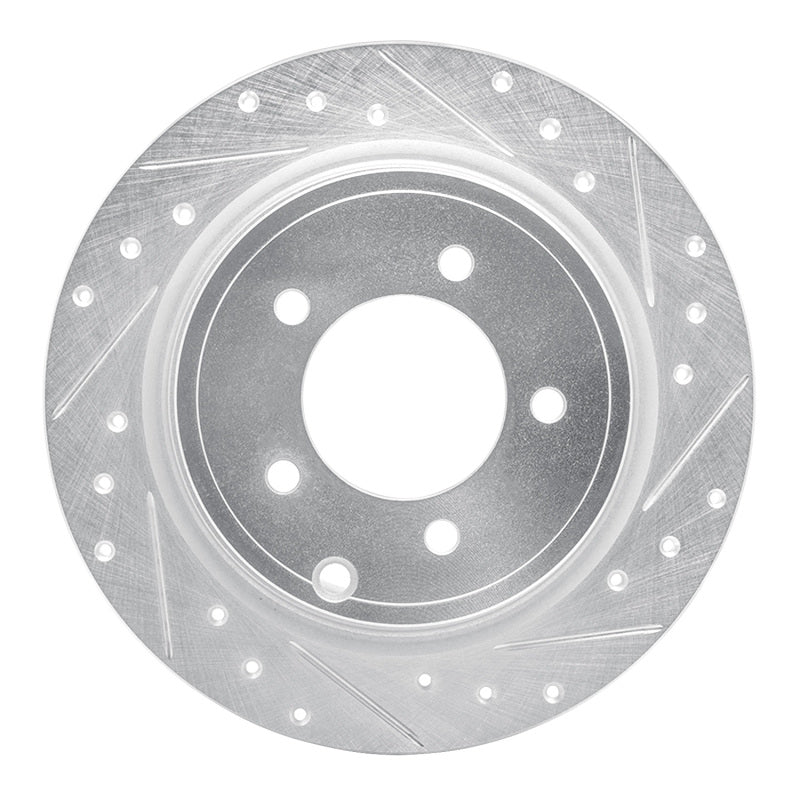 R1 Concepts R1 07-17 Chrysler SEBRING Rear Right Drilled & Slotted Silver Brake Rotor