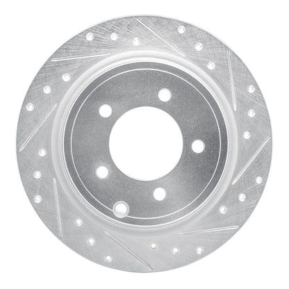R1 Concepts R1 07-17 Chrysler SEBRING Rear Right Drilled & Slotted Silver Brake Rotor