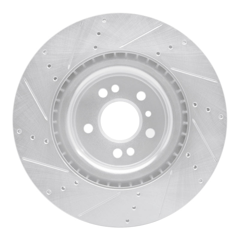 R1 Concepts R1 12-19 Mercedes-Benz GLE400 Front Right Drilled & Slotted Silver Brake Rotor