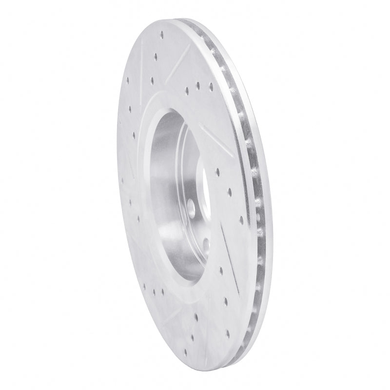 R1 Concepts R1 06-10 Fiat Punto (Mexico) Front Right Drilled & Slotted Silver Brake Rotor