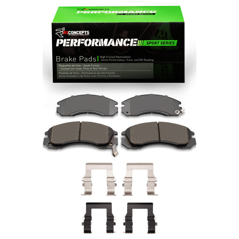 R1 Concepts R1 90-22 Dodge Stealth Front Performance Sport Pads & Hardware Kit