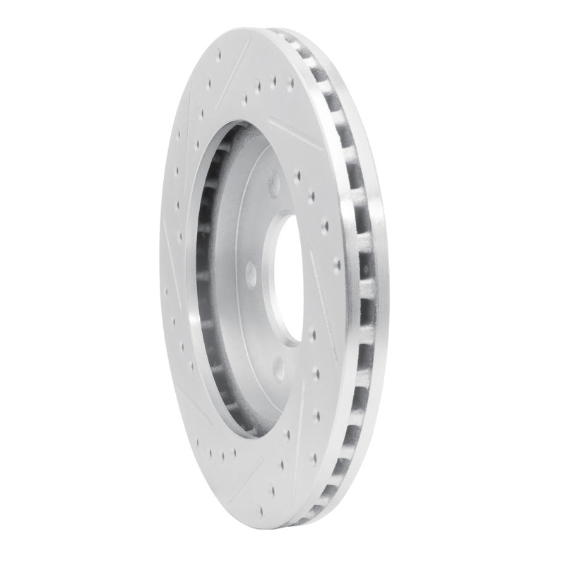 R1 Concepts R1 91-02 Chrysler Voyager Front Right Drilled & Slotted Silver Brake Rotor