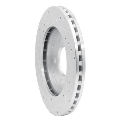 R1 Concepts R1 91-02 Chrysler Voyager Front Right Drilled & Slotted Silver Brake Rotor