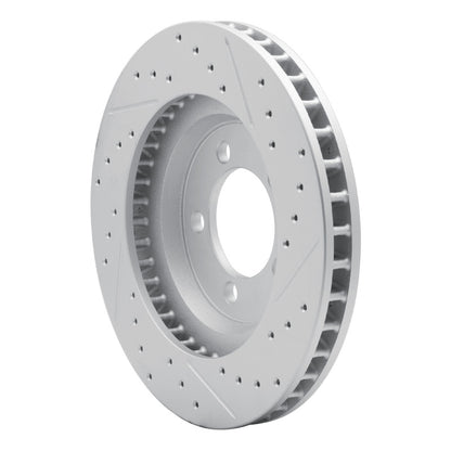 R1 Concepts R1 65-66 Ford Galaxie Front Left Drilled & Slotted Geo-Carbon Rotor