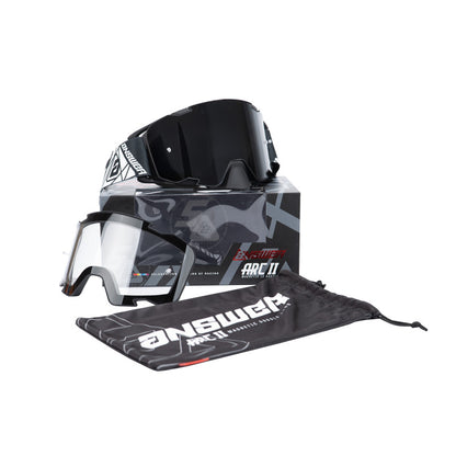 Answer ARC II Magnetic LE Goggles with replacement lens - Black/Smoke