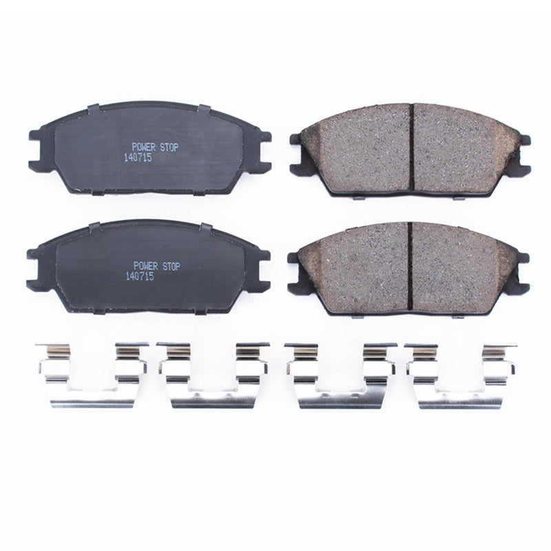 PowerStop Power Stop 95-05 Hyundai Accent Front Z17 Evolution Ceramic Brake Pads w/Hardware