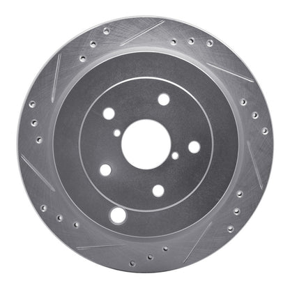 R1 Concepts R1 06-14 Subaru B9 TRIBECA Rear Left Drilled & Slotted Silver Brake Rotor