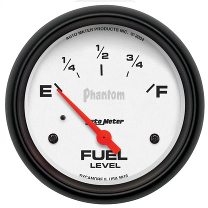 AutoMeter Gauge Fuel Level 2-5/8in. 240 Ohm(e) to 33 Ohm(f) Elec Phantom